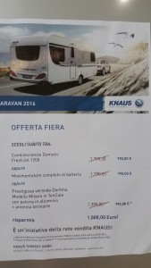 OFFERTA FIERA CARAVAN KNAUS