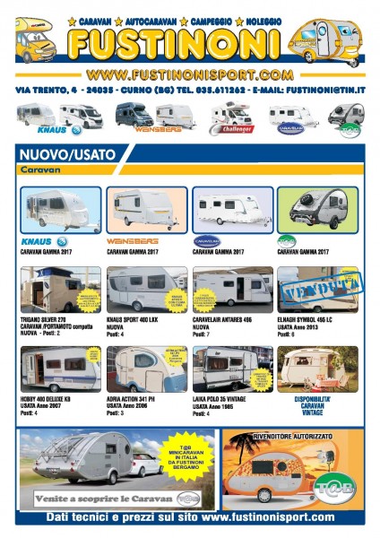 CARAVAN NUOVE E USATE FUSTINONI BERGAMO