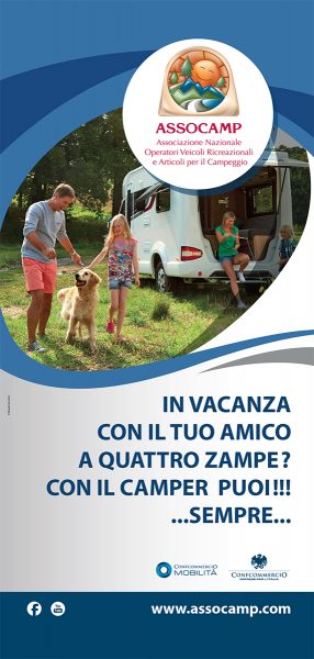 Assocamp viaggio animali - roll up 100x210 stampa