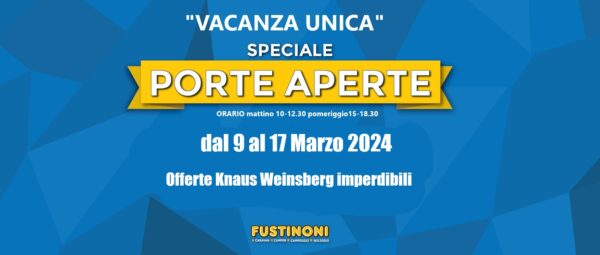 PORTE APERTE 9-17 MARZO 2024 VACANZAUNICA