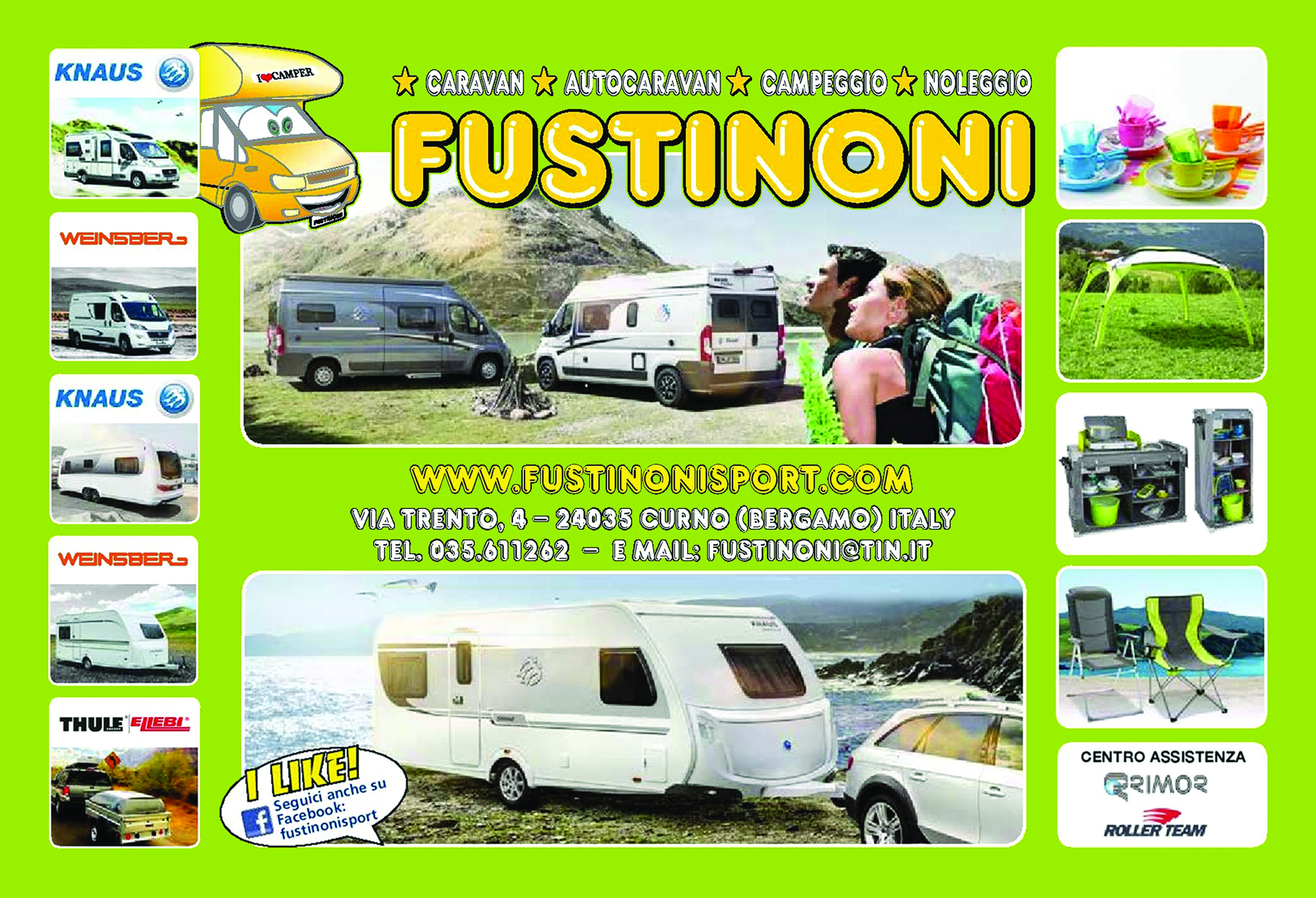 FUSTINONI SPORT NUOVO ED USATO CARAVAN E CAMPER